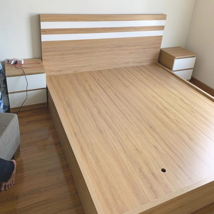 Bạn hoàn toàn có thể mua giường gỗ MDF tại nhà