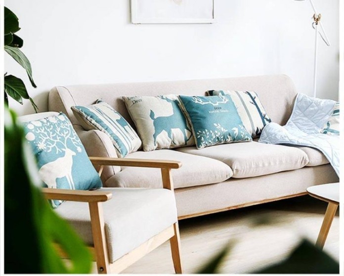 Thiết kế sofa hình vỏ sò với bàn trà độc đáo