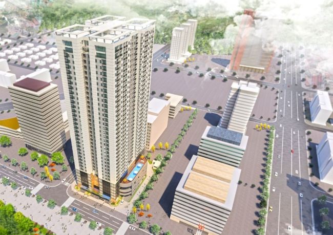 
Phối cảnh tổng thể dự án Phú Thịnh Green Park Hà Đông
