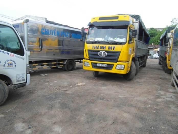 Tập hợp đội xe của công ty phục vụ vận chuyển nhanh nhất