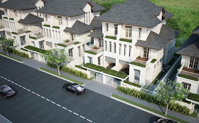 Hình ảnh những căn nhà liền kề trong dự án