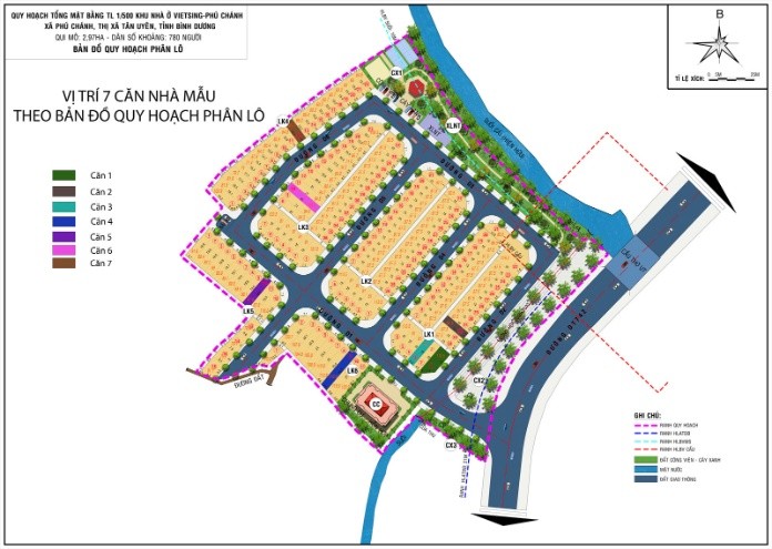 
Bản đồ quy hoạch mặt bằng của dự án Khu nhà ở VietSing Phú Chánh&nbsp;

