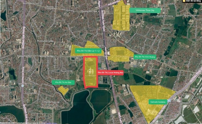 
Bản đồ thể hiện vị trí của dự án khu đô thị cao cấp Louis City&nbsp;
