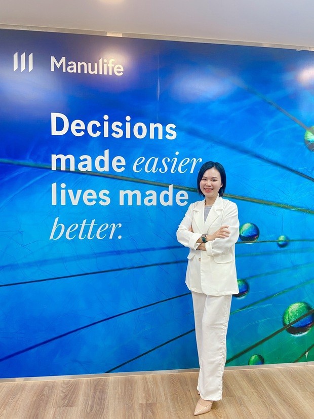 

Chị Trần Trang Nhã - trưởng nhóm kinh doanh cao cấp hiện đang công tác tại Manulife Việt Nam
