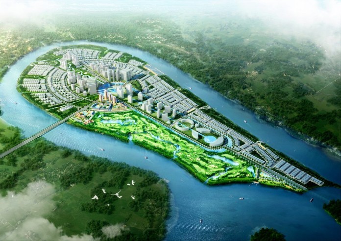 
Khu đô thị Đại Phước có quy mô rộng 464 ha, thực hiện theo mô hình “giọt nước”
