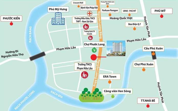 
Vị trí của dự án Viva Plaza
