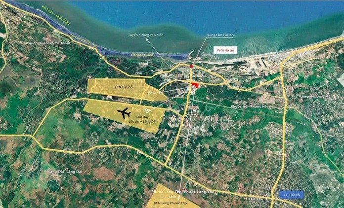 
Vị trí dự án KDC Phước Hội Hồ Tràm
