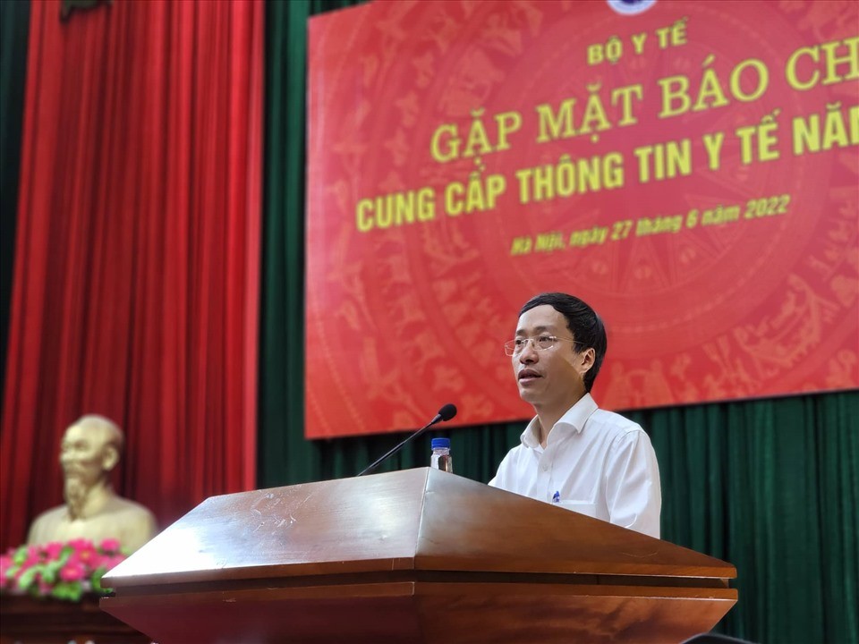 
GS.TS Phan Trọng Lân, Cục trưởng Cục Y tế dự phòng (Bộ Y tế) phát biểu tại&nbsp;cuộc gặp mặt cung cấp thông tin y tế năm 2022 vào ngày 27/6/2022.
