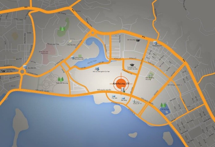 Bản đồ thể hiện vị trí của Moon Bay 