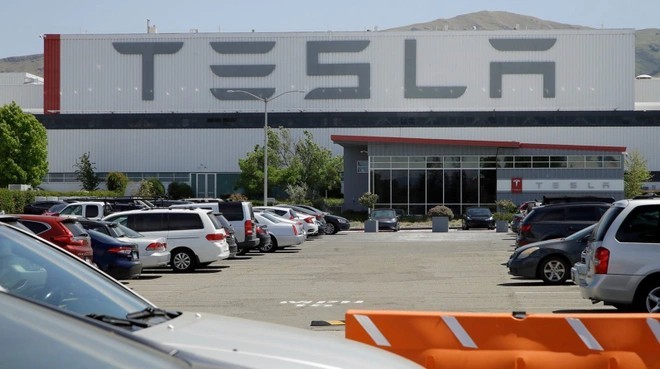 
Nhà máy thuộc cơ sở của Tesla lại Fremont, California. Ảnh: The Information
