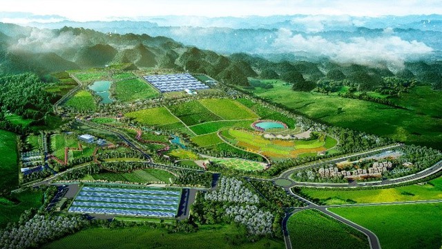 
Bản phối cảnh của dự án Thiên đường Bò sữa Mộc Châu&nbsp;với vốn đầu tư là 3.150 tỷ đồng trên diện tích là 170ha
