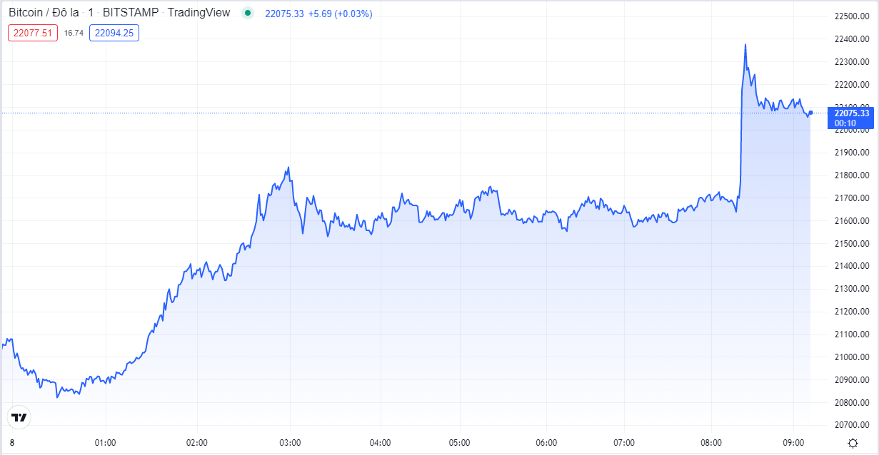 
Diễn biến giá Bitcoin hôm nay 8/7. Nguồn TradingView
