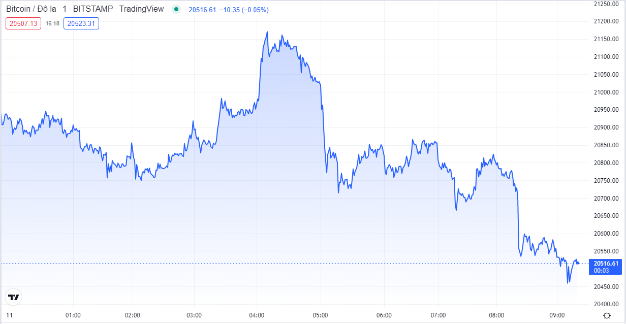 
Diễn biến giá Bitcoin hôm nay 11/7. Nguồn TradingView
