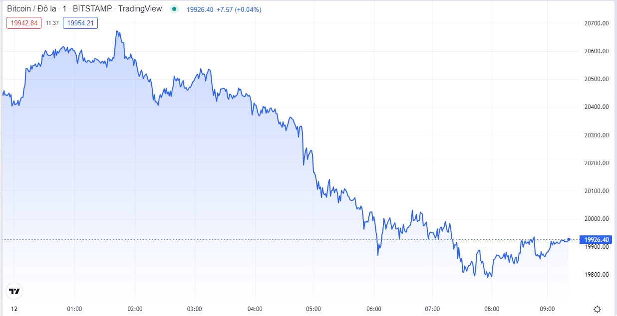 
Diễn biến giá Bitcoin hôm nay 12/7. Nguồn TradingView
