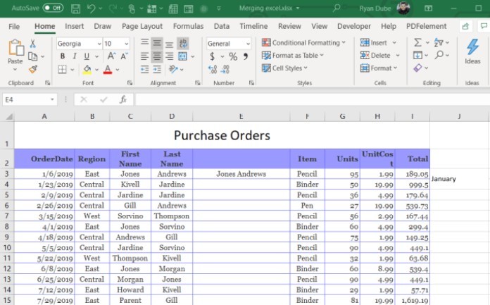 
Có nhiều cách để nối ô lại với nhau trong Excel
