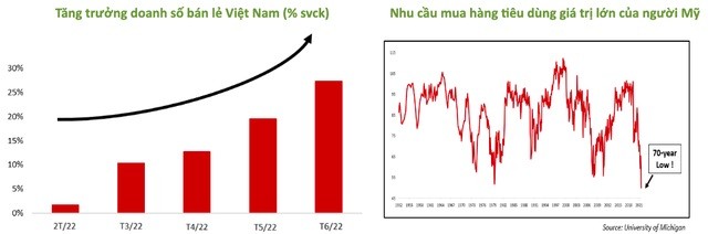 
Tăng trưởng doanh số bán lẻ Việt Nam và nhu cầu mua hàng tiêu dùng giá trị lớn của Mỹ
