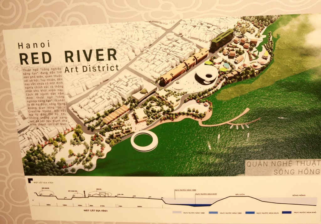 
Đề án kiến trúc "Quận nghệ thuật sông Hồng" - một trong rất nhiều những đề án về xây dựng ven sông Hồng. Các dự án đều thể hiện mong muốn sẽ có một thành phố ven sông Hồng của Hà Nội.
