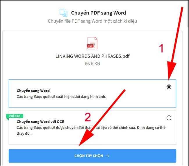 
Bắt đầu chuyển đổi PDF sang Word
