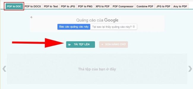 
Tải tệp tin PDF lên ứng dụng
