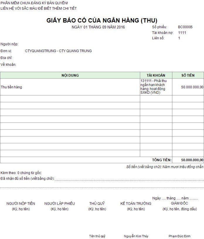 
Giấy báo có là gì?
