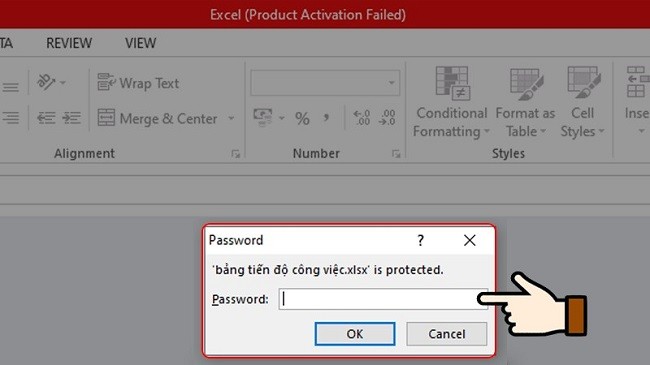 
Đặt mật khẩu cho file Excel
