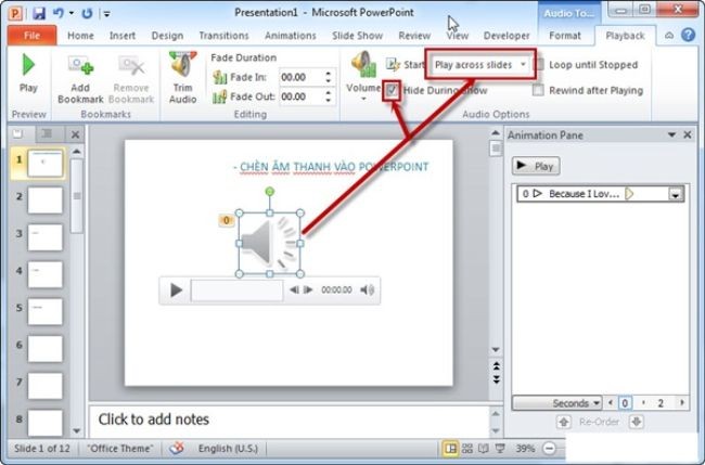 Hướng dẫn cách chèn âm thanh vào powerpoint đơn giản nhất - ảnh 5