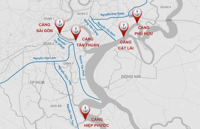 
Tuyến đường gần các cảng tại TP Hồ Chí Minh sẽ được đầu tư xây dựng.
