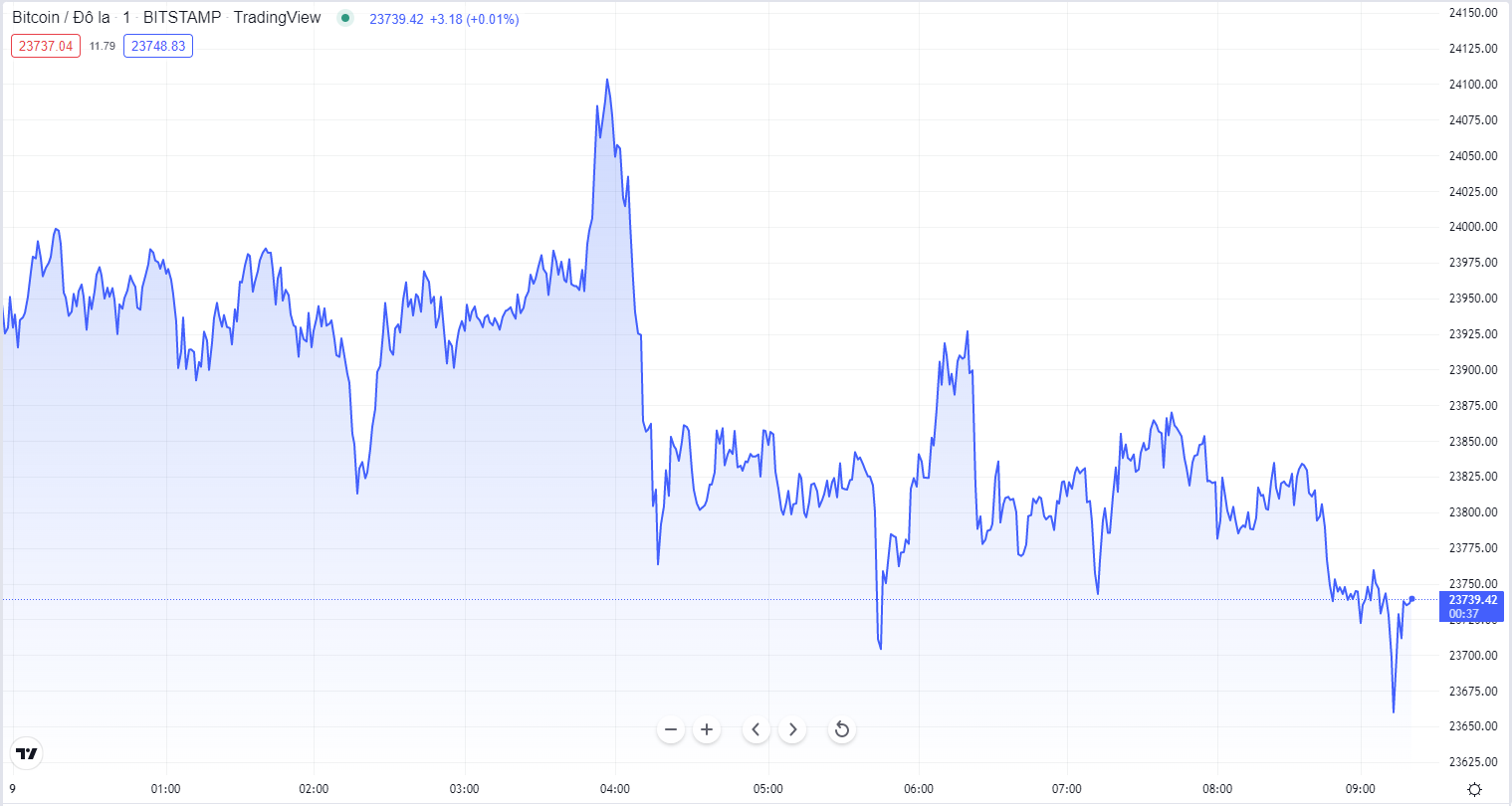 
Diễn biến giá Bitcoin hôm nay 9/8. Nguồn TradingView
