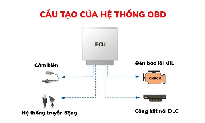 
Cấu tạo của hệ thống OBD&nbsp;
