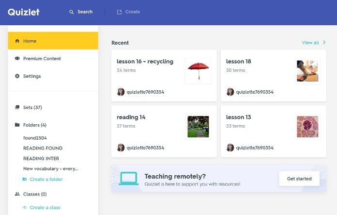 
Quizlet cung cấp đến cho người dùng các bộ thẻ học tập thông minh giúp dễ nhớ kiến thức hơn

