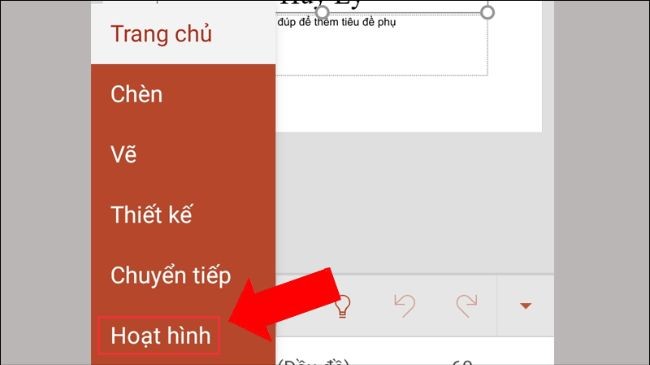 
Cách tạo hiệu ứng trong PowerPoint trên điện thoại
