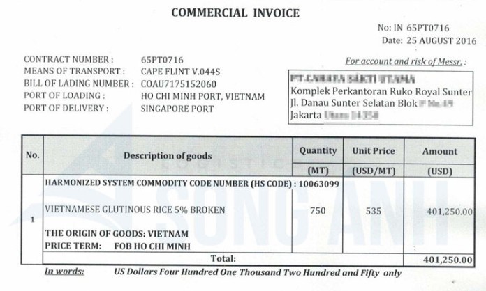 
Hồ sơ gồm hóa đơn thương mại, giấy phép, chứng từ,...
