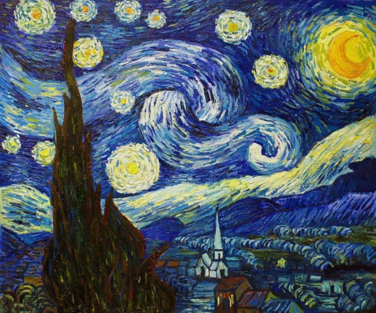 "Đêm đầy sao" là tác phẩm nổi tiếng hàng đầu của họa sĩ Van Gogh