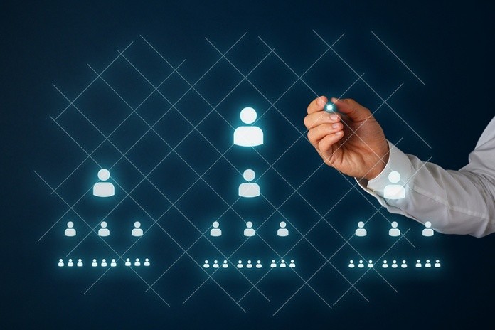 
Mô hình Multi-level marketing bao gồm tuyến trên và nhiều tuyến dưới
