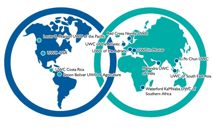 UWC gồm 18 trường liên kết trên khắp thế giới