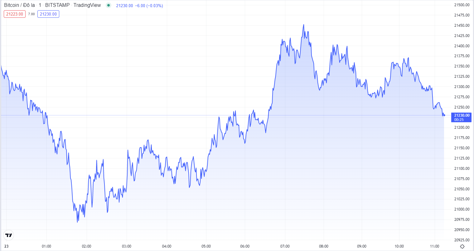 
Diễn biến giá Bitcoin hôm nay 23/8. Nguồn TradingView
