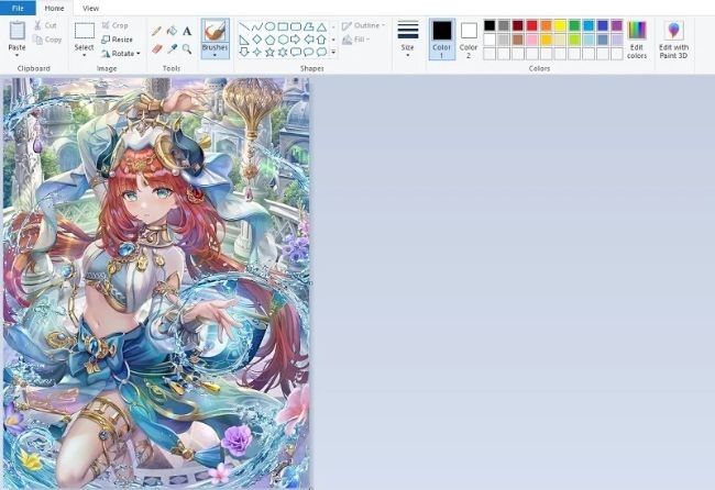 Các bước cắt hình bằng Paint