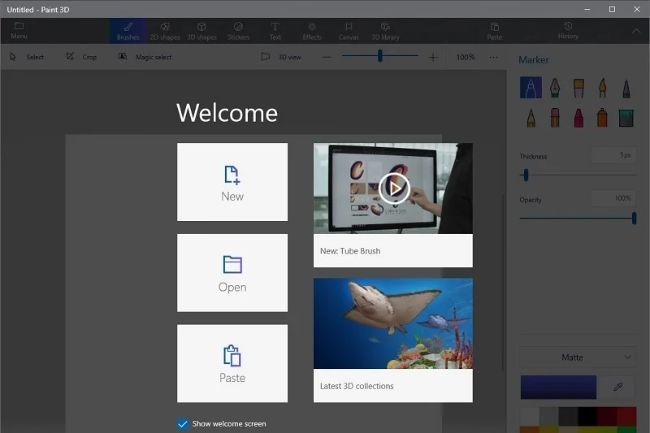 Mở Paint 3D