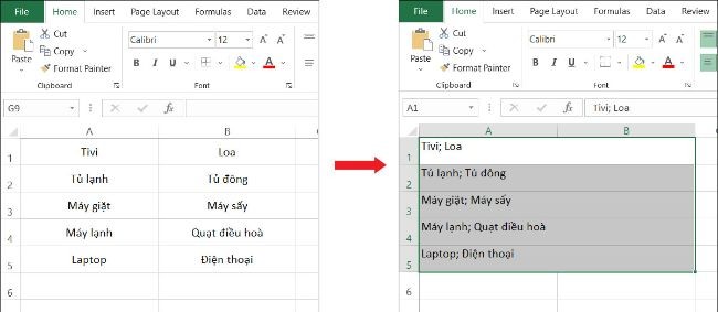 Hướng dẫn cách chuyển dữ liệu nhiều cột thành 1 cột trong Excel - ảnh 6