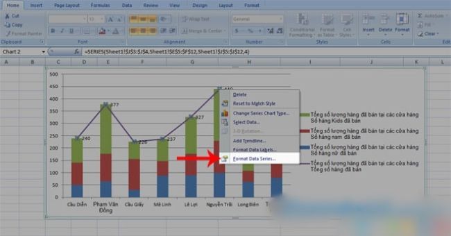 Cách vẽ biểu đồ cột trong Word, Excel 2010, 2013, 2016 đơn giản - ảnh 11