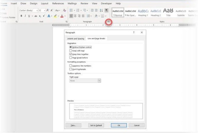 Sử dụng chức năng Find And Replace để xóa ngắt trang (page break)