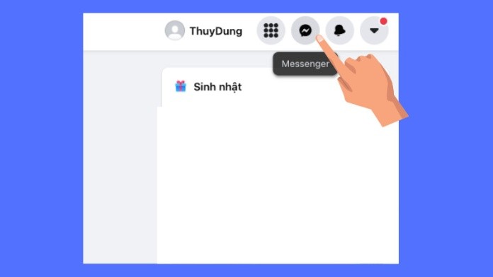 Có hai vị trí Rep tin nhắn trên facebook