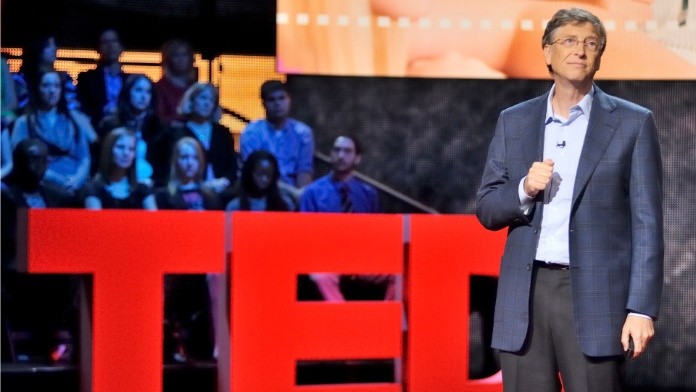 
&nbsp;Tỷ phú Bill Gates trong một buổi diễn thuyết của TED Talk

