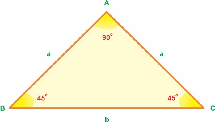 
Tính chất của tam giác vuông cân gồm những gì?
