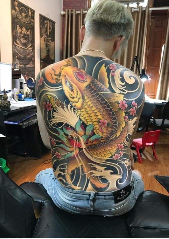 
Hình xăm cá chép full lưng ( ảnh sưu tầm )
