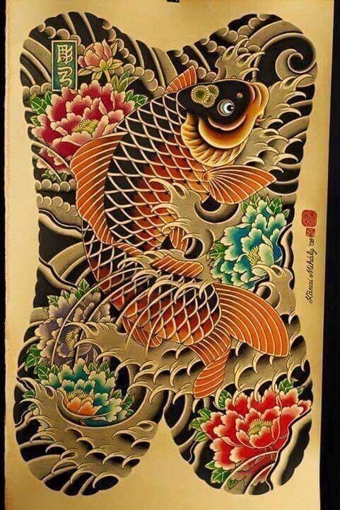 
Hình xăm cá chép kín lưng khung ( ảnh sưu tầm )
