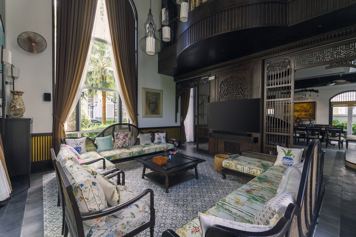 
Phòng khách theo phong cách Indochine mang đến không gian sống thân thuộc cho gia chủ
