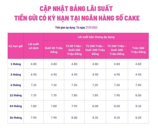 
Nguồn: Ngân hàng số Cake by VPBank.
