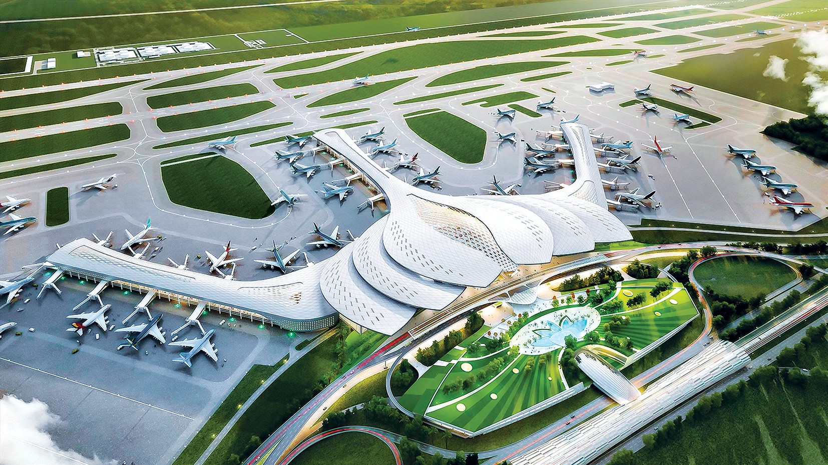 
Phối cảnh dự án Cảng hàng không quốc tế Long Thành.
