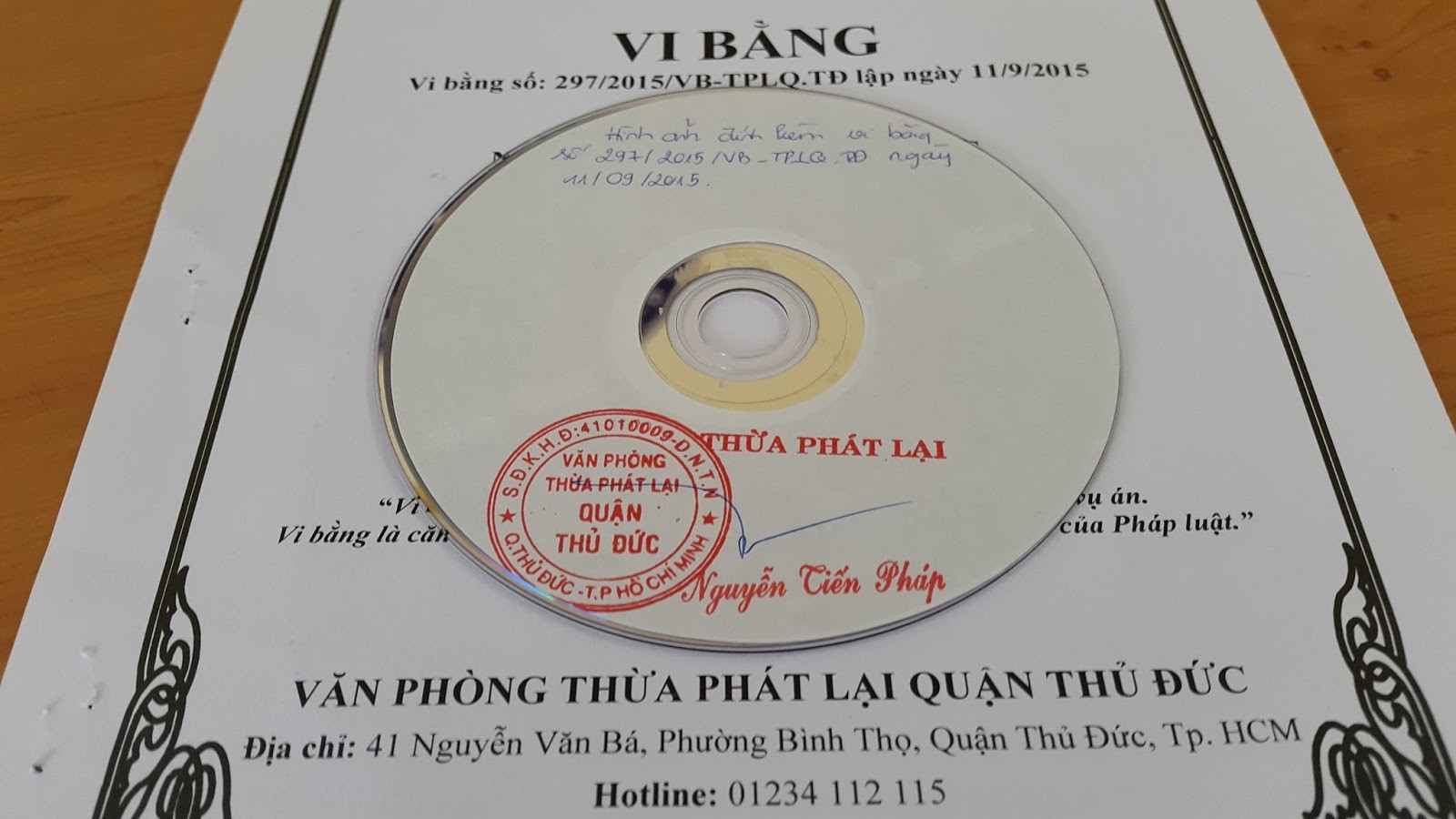 
Vi bằng là văn bản ghi nhận sự kiện (Ảnh minh họa)
